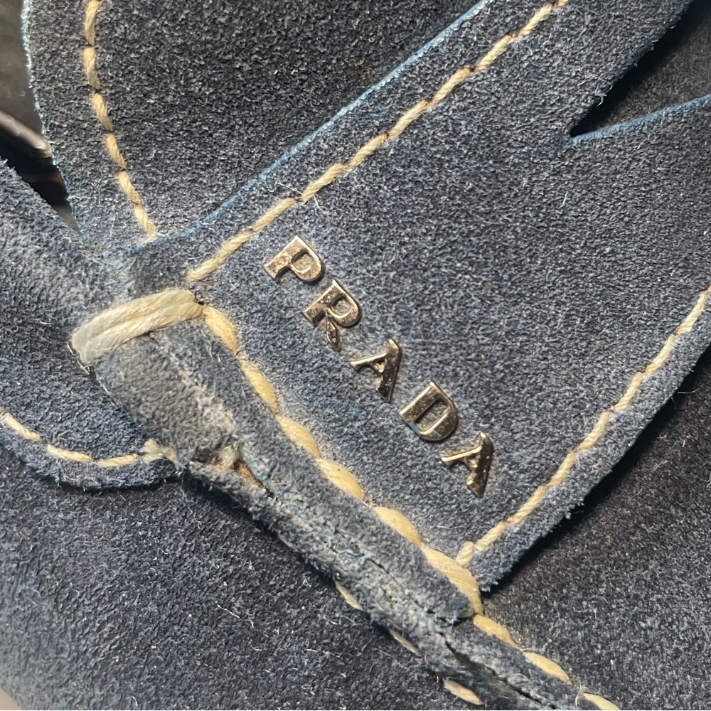PRADA men’s loafers suede sz 7 made in italy - Picture 15 of 16